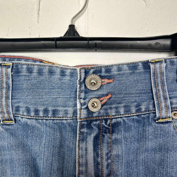 American Eagle Distressed Jean Mini Skirt - Picture 3 of 5